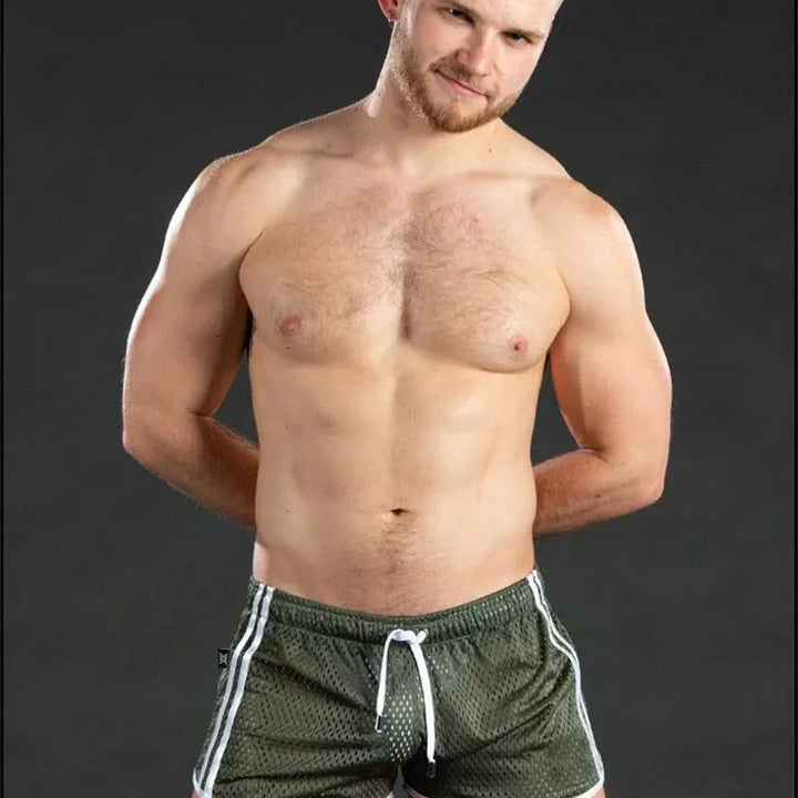 Men Shorts Sport Cool Running Shorts Quick Dry Grid summer Workout Short Pants Breathable Men Fashion Training Swim Beach Shorts