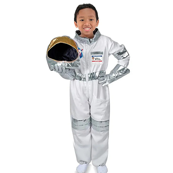 Halloween Kids Astronaut Cosplay Costumes Children Jumpsuit Rocket Space Suit Professional Clothes Pilot Christmas Fancy Suit
