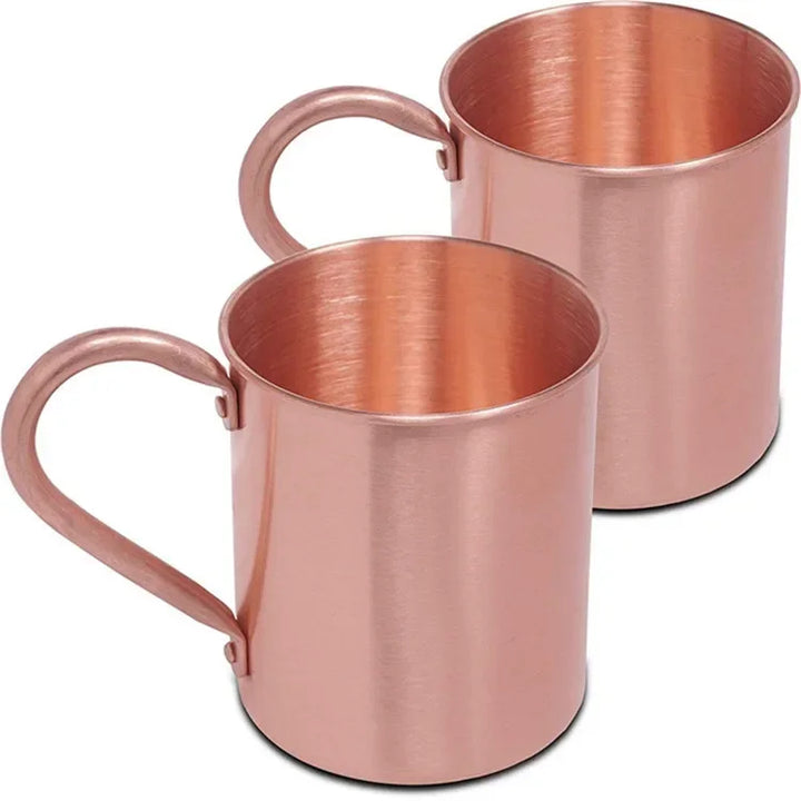 Moscow Mule Mug Pure Copper Solid Smooth without Inside Liner for Cocktail Coffee Beer Milk Water Cup Home Bar Drinkware