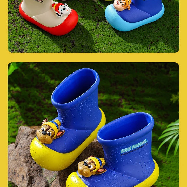 Paw Patrol Kids' Rain Boots For Boys Girls Toddler Lightweight Anti Slip Baby Water Shoes Kindergarten Cute Waterproof Footwear