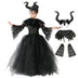 Girls Maleficent Costume – Evil Queen Black Tulle Dress Witch & Devil Princess Cosplay Outfit for Halloween Parties. ✨ Includes: Black tulle dress
🎃 Occasions: Halloween, cosplay, themed parties
👑 Style: Witch, devil, or Maleficent-inspired princess