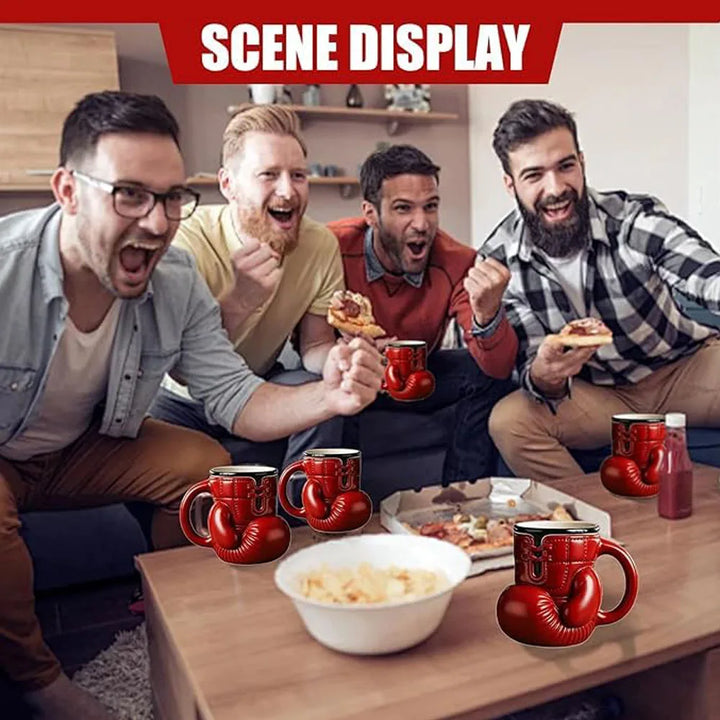 Boxing Glove Mug Sports Themed Mugs Funny Water Cup Coffee Desktop Container Kitchen Drinkware with Handle Creative Home Gifts