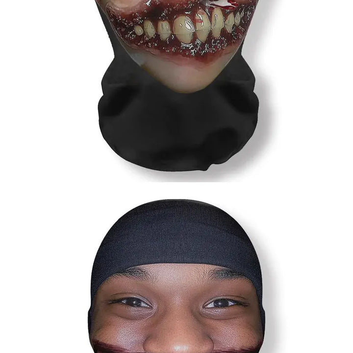 Halloween Terrifying Face Masks Funny Cosplay Realistic Zombies Full Face Mask Party Props Elastic Mesh Balaclava Headcovers