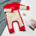 Baby Clothes 2024 New Baby Crawling Clothes Baby Mopping Crawling Clothes Dark Button English long-sleeved Jumpsuit