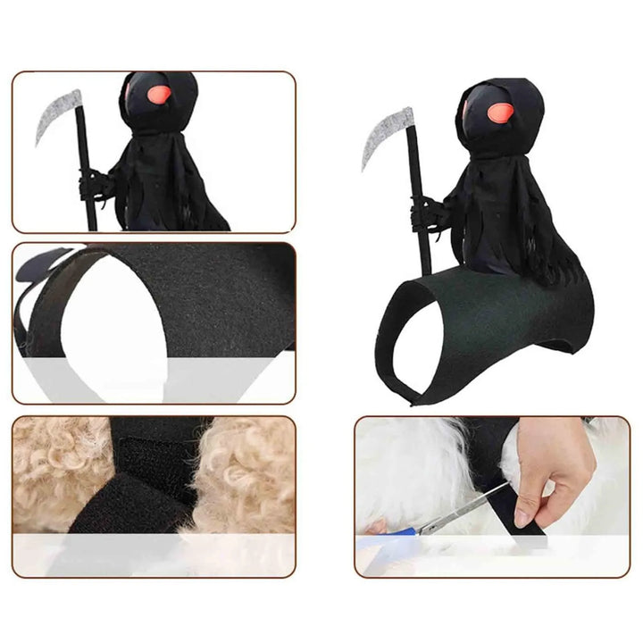 Halloween Pet Transformation Costumes For Dogs & Cats,Holiday Weird Vests Dark Scythe Knight Harvest Transformation Costumes