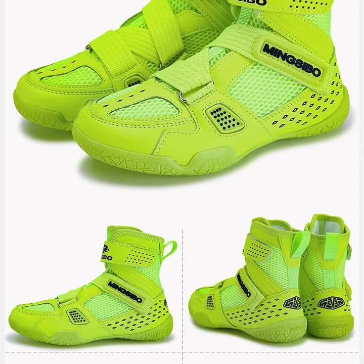 High-top  Boxing Shoes Designed For Children wrestling Shoes Breathable and Comfortable Children's Fight Boots30-38