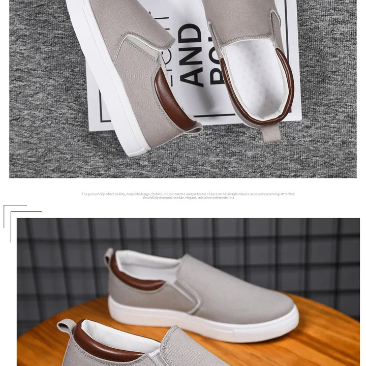 New Casual  Sneaker Canvas Boys Fashion Slip-on Vulcanized Flat