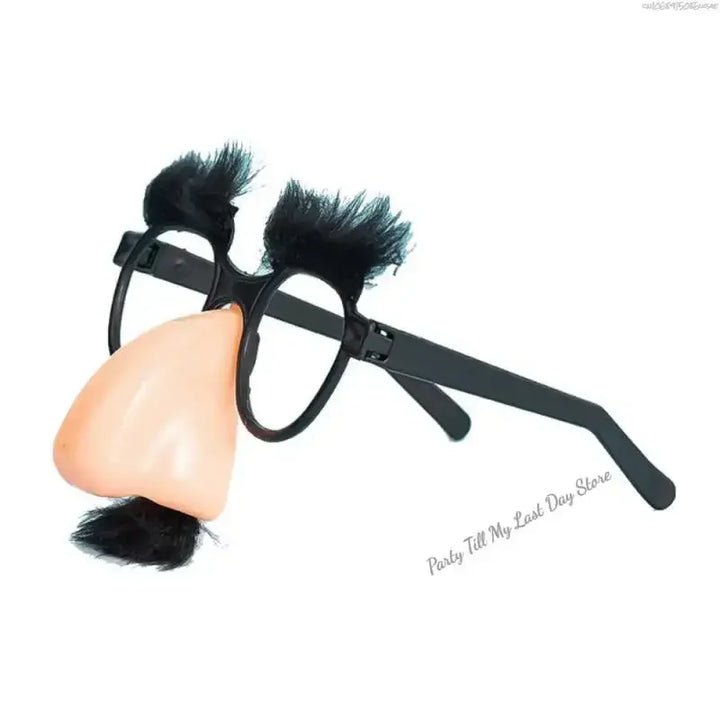 Halloween Novelty Fake Mask Cute Black Big Nose Funny Glasses Mustache Eyebrow For Halloween Party Decor Tricky Costume Props