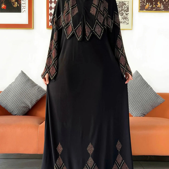 Two Piece Set Hijab Prayer Clothes Muslim Abaya Set Women Prayer Garment Dress Hijab Long Khimar Long Dress Sets Islamic Ramadan