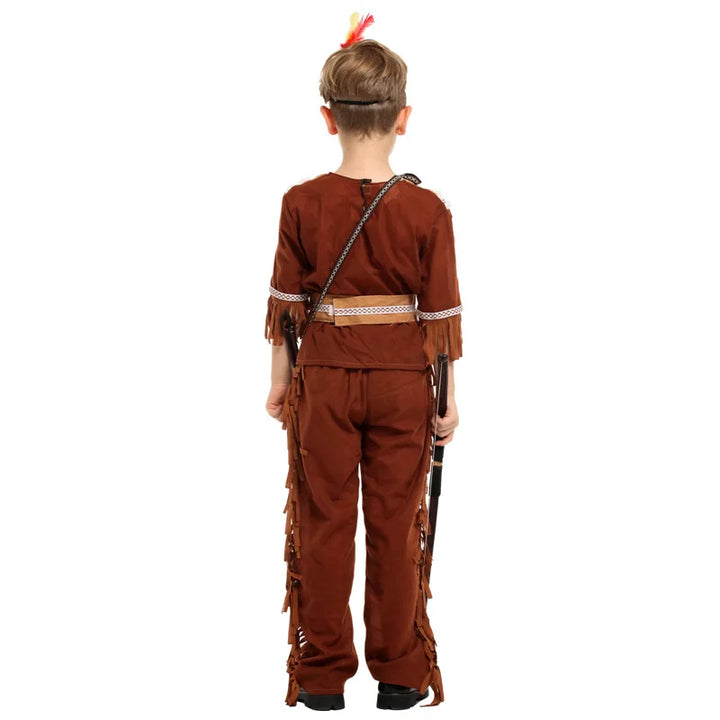 Halloween Indian Princess Costumes Kids Girls Boys Pocahontas Huntress Costume Purim Party Mardi Gras Fancy Dress Up ﻿
