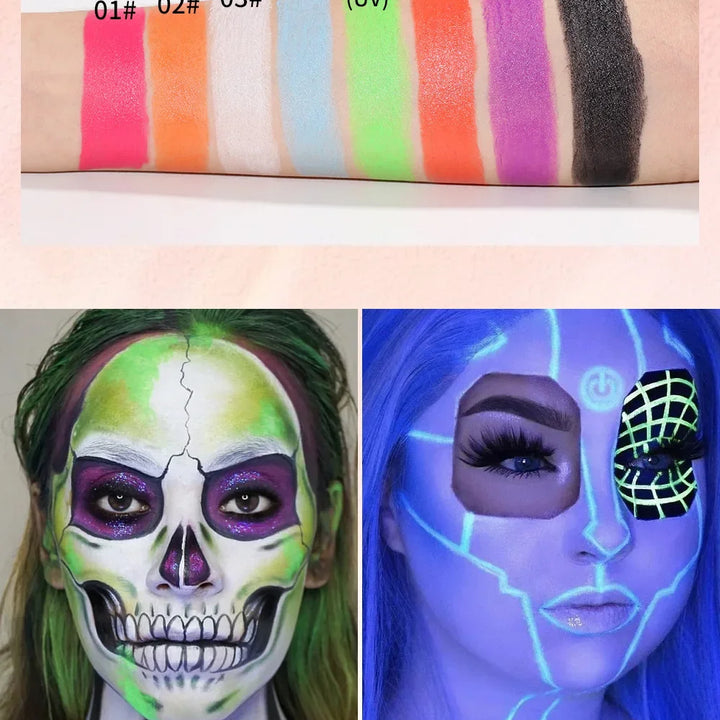 8 Colors Halloween Makeup Body Face Paint Make Up Kids Face Cosmetics Party Make Up Paint Professional Faces Durable Gadgets