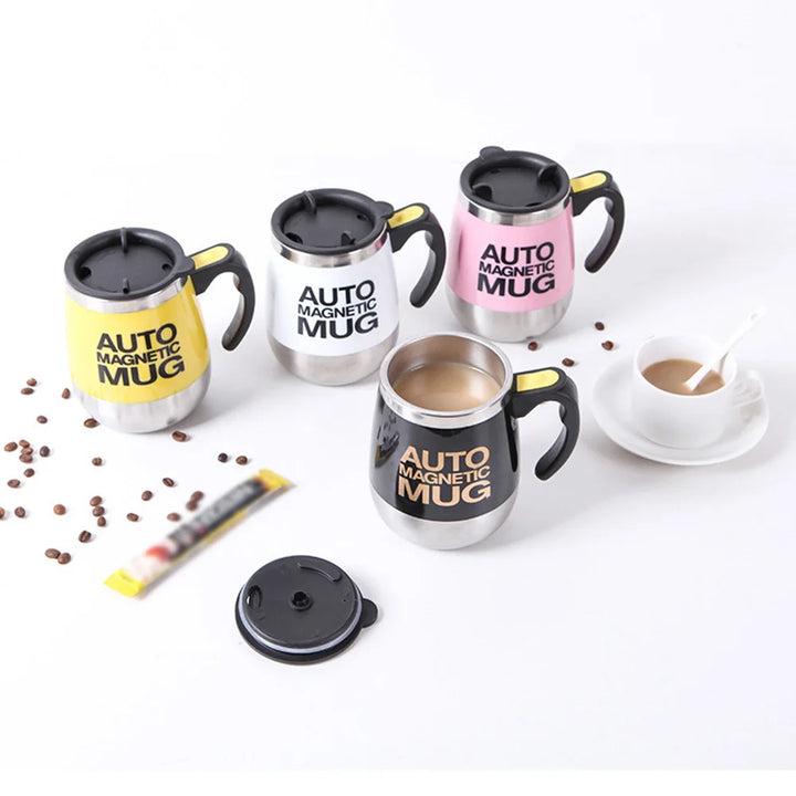 New Automatic Stirring Magnetic Mug Creative Stainless Steel Electric Smart Mixer Coffee Milk Mixing Cup Water Bottle Mark Cup
