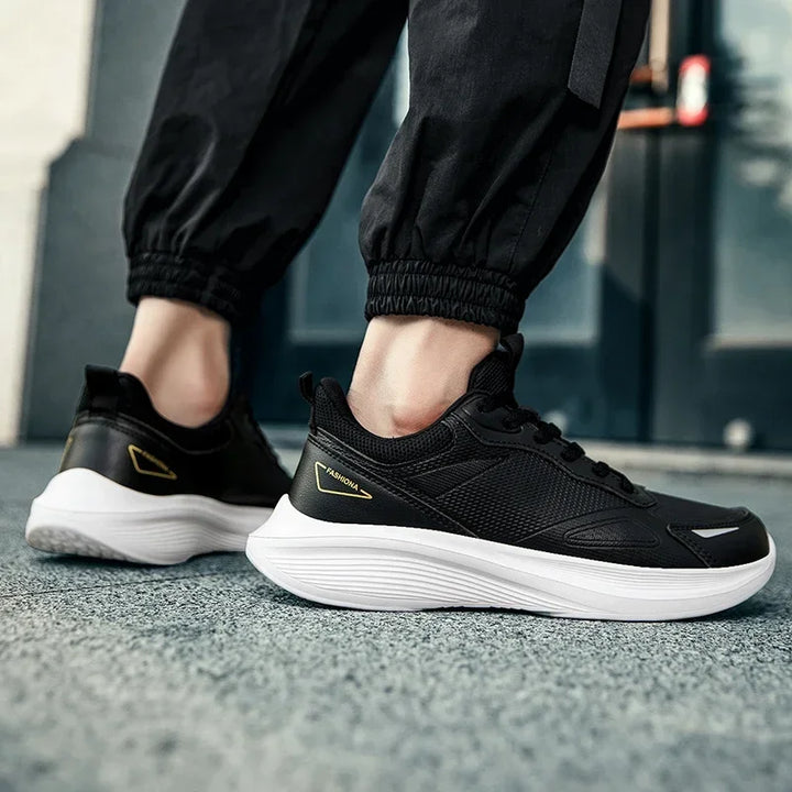 Outdoor Trendy Walking Shoes for Men Sneaker Man Leather High-quality Casual Breathable Flat Non-slip Tennis Shoes