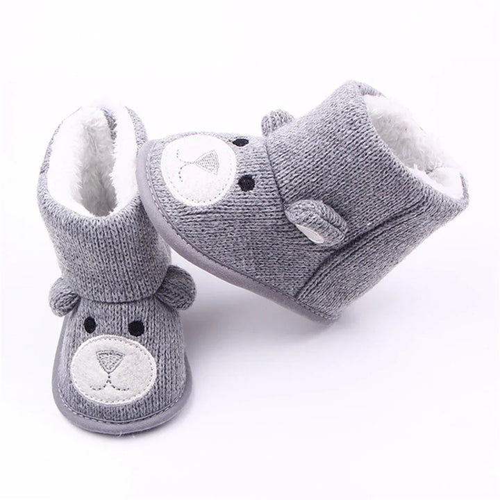 Baby Boys Girls Boots For Newborn Cute Cartoon  Animal Shoes Infant Toddler First Walkers Super Keep Warm Snowfield Boot