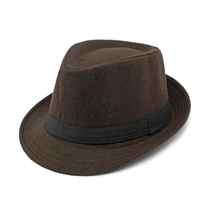 Unisex British Felt Jazz Hats For Middle Aged Men Bucket Hat Wool Fedoras Hat Autumn Winter Gentlemen Wedding Party Magic Caps