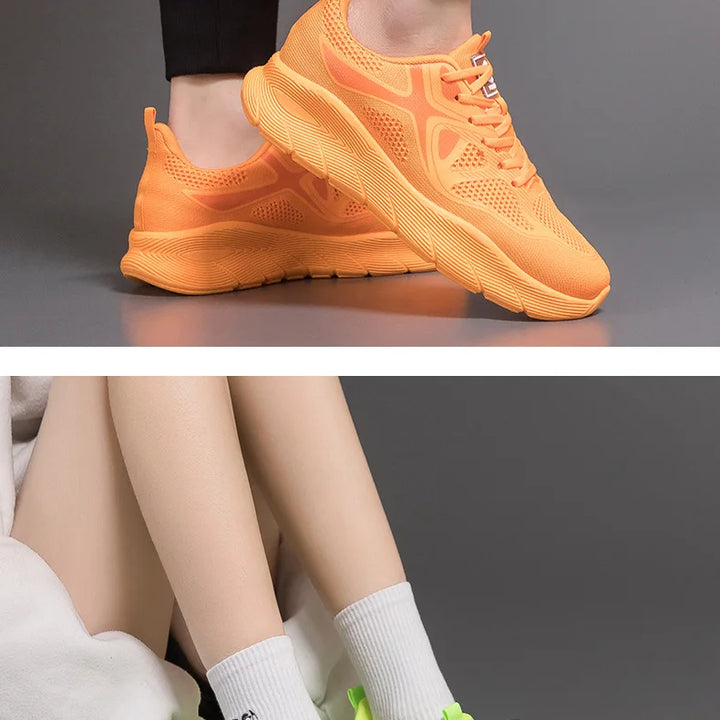 Sports Sneakers for Women Versatile Thick Soled Casual Breathable Running Shoes Soft Sole Slip-Resistant for Everyday Use