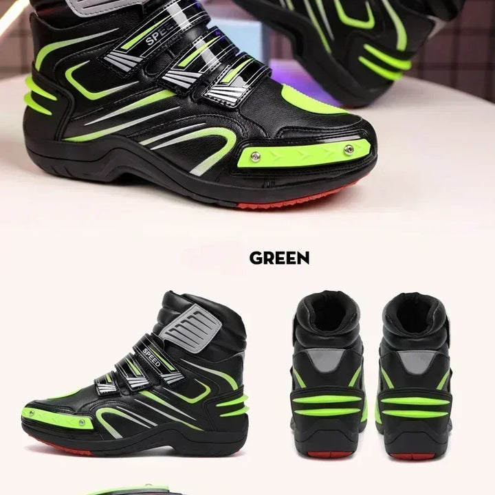 Boots Motorbike Racing Ankle Men Leather Motos Breathable Anti Slip Wear-resistant Riders Length Shoes 2025 New Motorcycle Boots