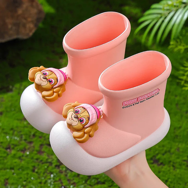 Paw Patrol Kids' Rain Boots For Boys Girls Toddler Lightweight Anti Slip Baby Water Shoes Kindergarten Cute Waterproof Footwear