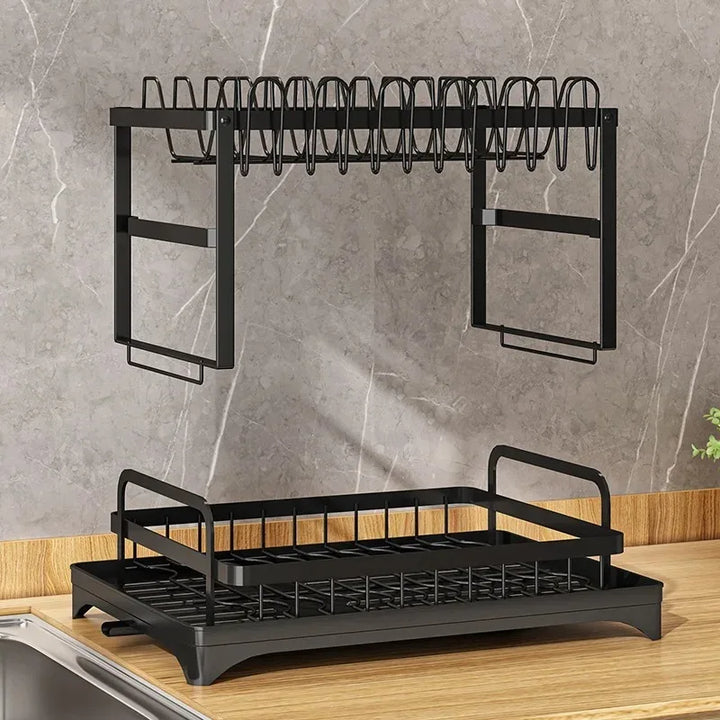 Kitchen utensil drain pipe drain storage rack countertop utensil drain, chopstick storage rack with cup holder