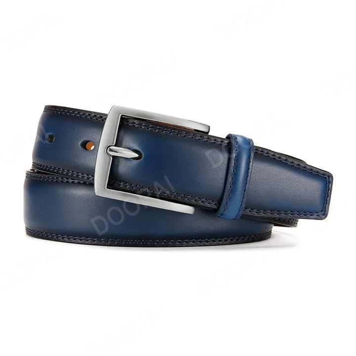 Men Belts High Quality Leather LONG Large Pin Buckle Metal Automatic Buckle Male Belts Strap Male