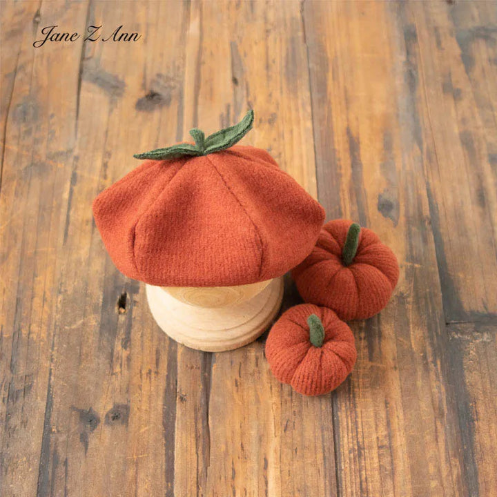 Pumpkin set cute style boys girls baby halloween costume hat clothes pumpkins  newborn photography props