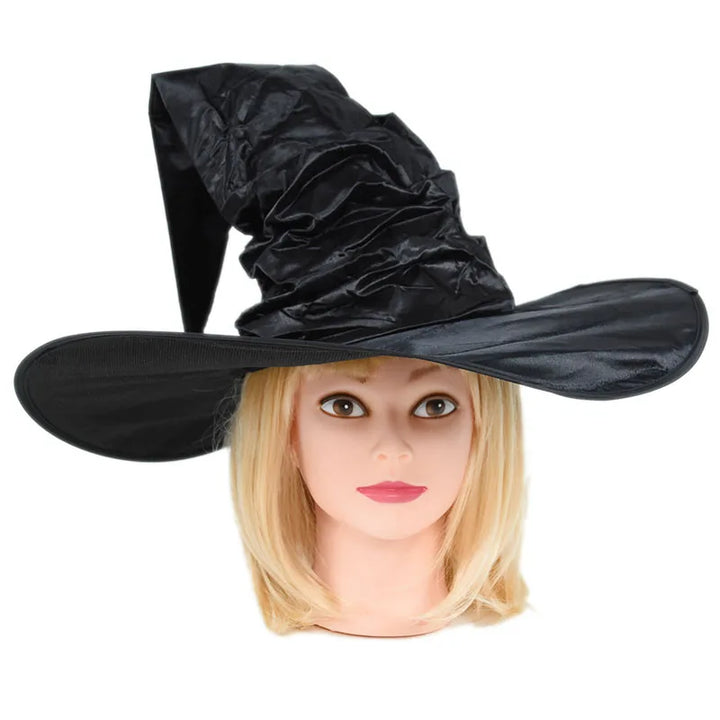 Halloween Witch Wizard Hat Party Costume Headgear Devil Cap Cosplay Props Decoration Accessories for Adult Women Men