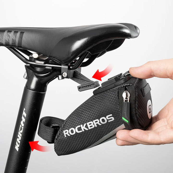 ROCKBROS Bike Bag Portable Reflective Saddle Bag Tail Seatpost Nylon Bicycle Bag MTB Road Bike Bag Panniers Bicycle Accessories