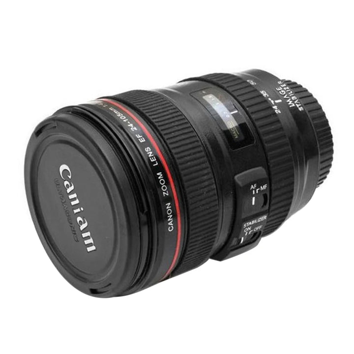 Creative SLR Camera Lens Shaped Mugs Drrinking Cup 420ml Drinkware with Lid