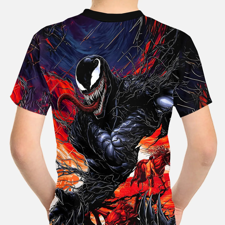 Marvels Venom Print Baby Clothing 5 to 14 Years Male Outdoor Clothes for Children Boy Girl Child T-Shirt Top Shirts