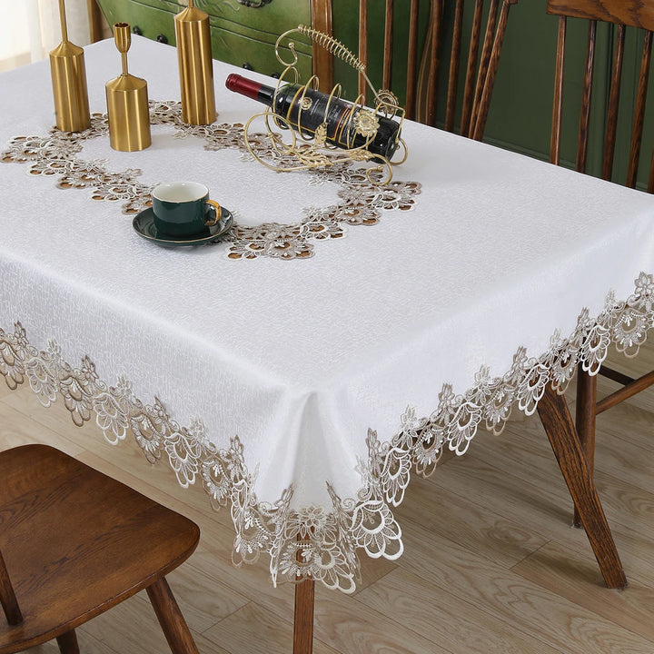 Elegance for Every Occasion
This white floral lace embroidered tablecloth adds a touch of sophistication to any setting. Waterproof, versatile, and perfect for dining tables, weddings, or home décor. ✨🍽️