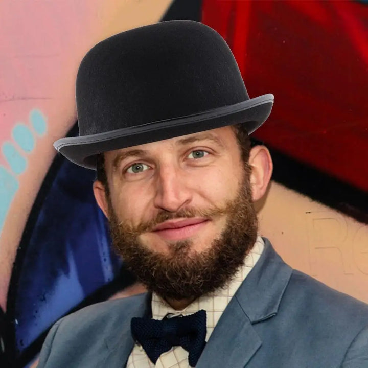 Halloween Men Women Magician Hats C ap Gentleman Jazz Hat Top Hat Black Party Bowler Hat Coachman Hat Classic Derby Hat Cosplay
