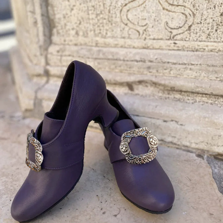Women High Heels Marie Antoinette shoes Vintage 18th Medieval Renaissance Cosplay Frock Shoes Noble Halloween Fancy Party