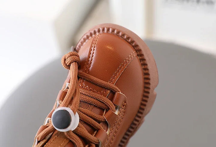 Boys Boots Kids Ankle Boots 2025 Autumn Winter New Toddlers Children Fashion Boots for Little Boy Girl Lace-up Soft Rubber