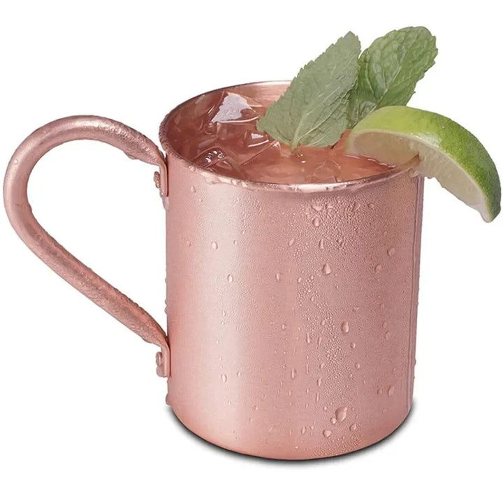 Moscow Mule Mug Pure Copper Solid Smooth without Inside Liner for Cocktail Coffee Beer Milk Water Cup Home Bar Drinkware