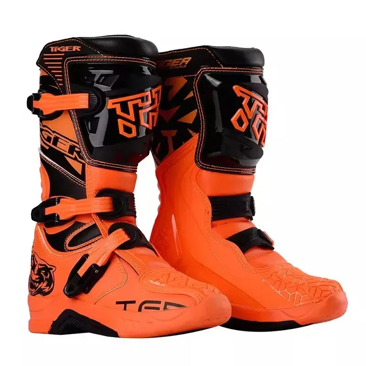 Original Children TIGER Motorcycle Boots ATV Downhill Off-Road Botas Racing Riding Soft Sole Youngster Motocross Boots For Kids