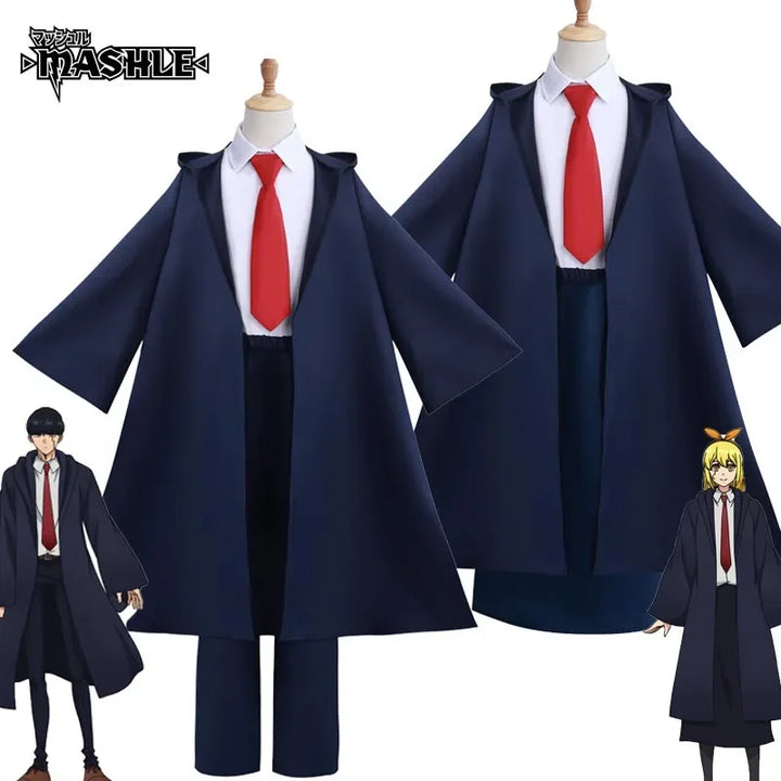 Mashle Magic & Muscles Costume – Navy Robe & Coat for Men & Women
Unleash magic and strength with this Mashle-inspired.Perfect for Halloween and cosplay!
🧙‍♂️ Includes: Robe,coat,tie and shirt 
🎃 Occasions: Halloween, cosplay
💪 Style: Mashle, magic,