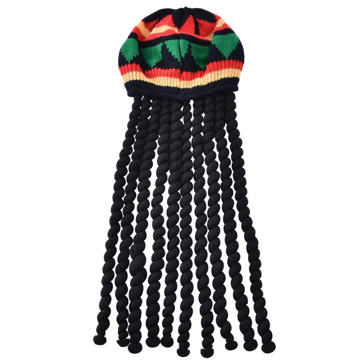 Men’s 60s & 70s Hippie Costume Set – Retro Pants, Shirt, Fringe Vest, Necklace, Glasses & Rasta Hat with Dreadlocks"✨ Step back in time with this complete 60s & 70s hippie outfit! Perfect for Halloween, retro parties, music festivals, and themed events.