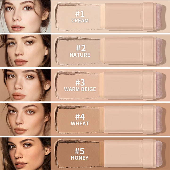 Stick Foundation Balm Serum Boosted Skin Tint Foundation Stick Smooth Plumper Hight Coverage Travel Bronze Foundation Stick Make