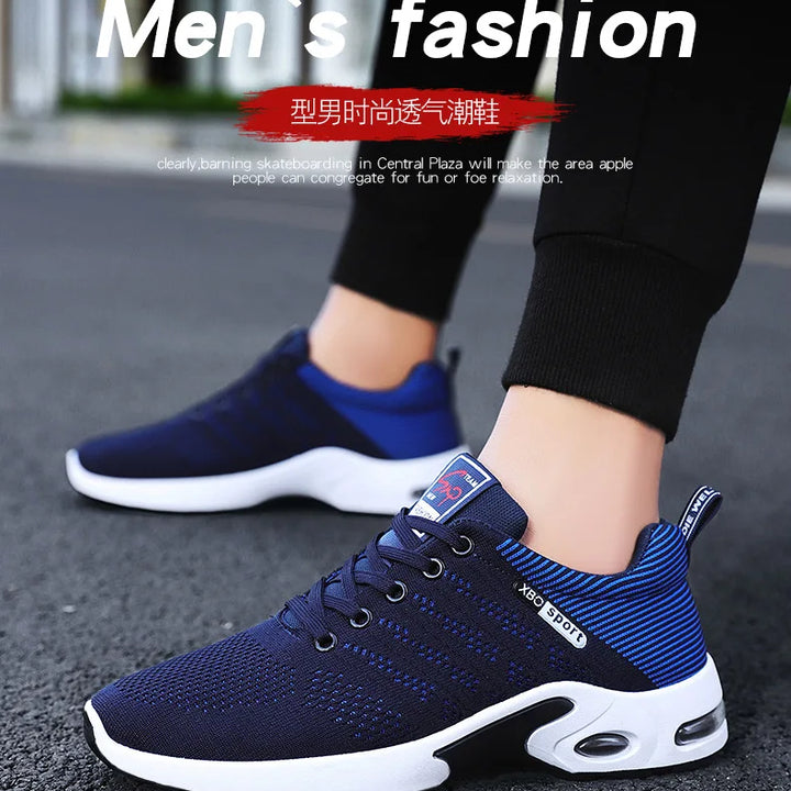 Shoes men 2025 new trend men's shoes breathable lace-up running shoes Korean version light casual sports shoes