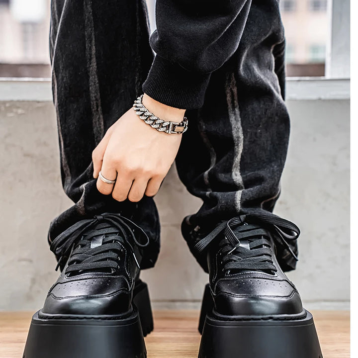 Small White Shoes, Men's New Increase Platform Shoes 2025 Spring Retro Trend Platform Shoes