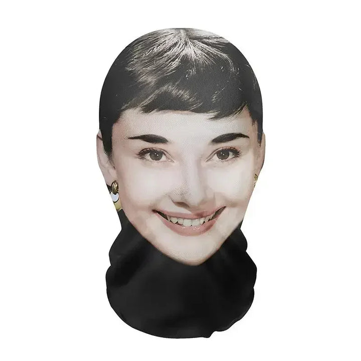 Cosplay Headwear Hip Hop Fashion Hood Hat Headgear New 3D Printed Kanye Mask Elastic Mesh Halloween Decor Full Face Mask Unisex