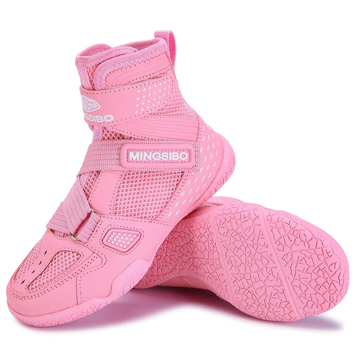 High-top  Boxing Shoes Designed For Children wrestling Shoes Breathable and Comfortable Children's Fight Boots30-38