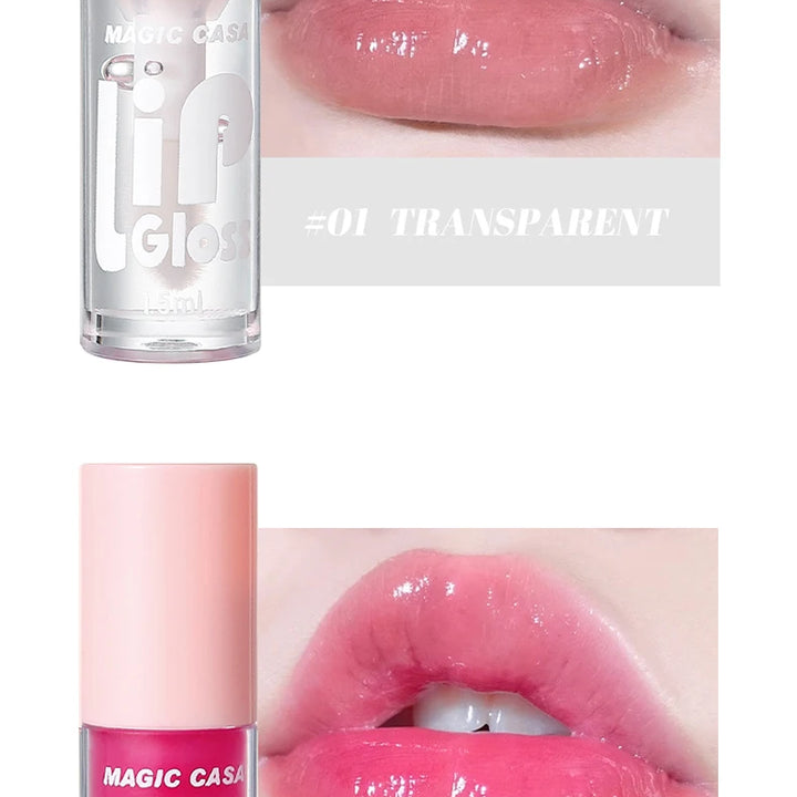 MAGIC CASA 6pcs/set Small bottle Hydrating Jelly Lip Oil long-lasting Moisturizing  smooth shimmering Lip Hydrating Liquid
