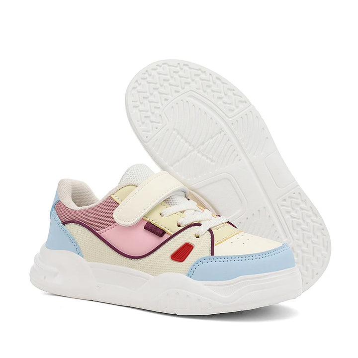 Kids Spring Sneakers Girls School Casual Shoes Outdoor Breathable Running Shoes Light Soft Tenis Pink Non-slip Children Shoes