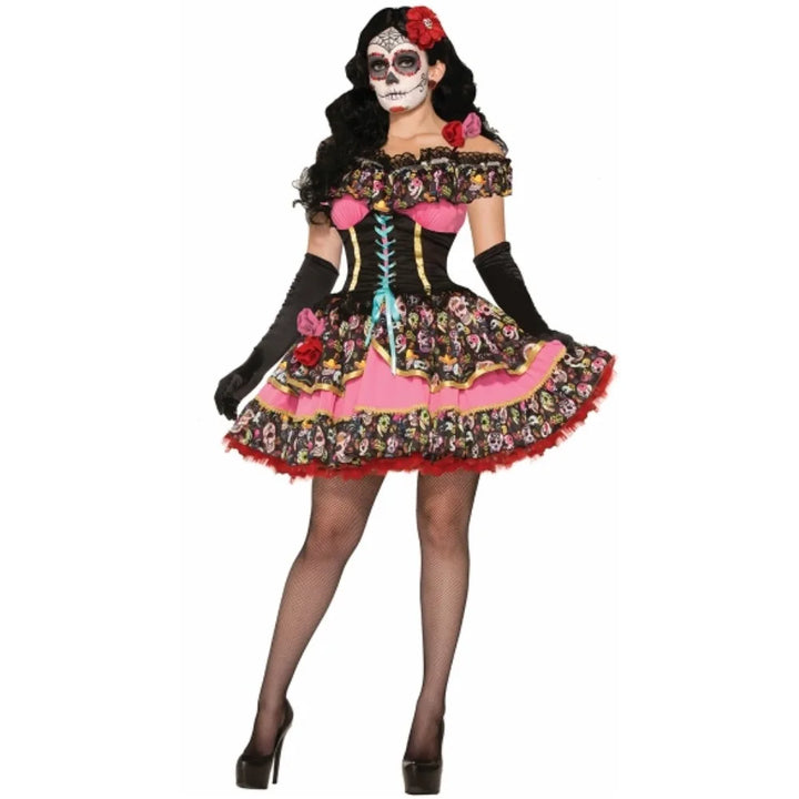 Beautifully Macabre!
A striking skull and flower design brings gothic elegance to Halloween, Day of the Dead, or cosplay events. Perfect mix of spooky and stunning.
💀 Includes: Skull bride dress + accessories
🎃 Occasions: Halloween, Day of the Dead 💀