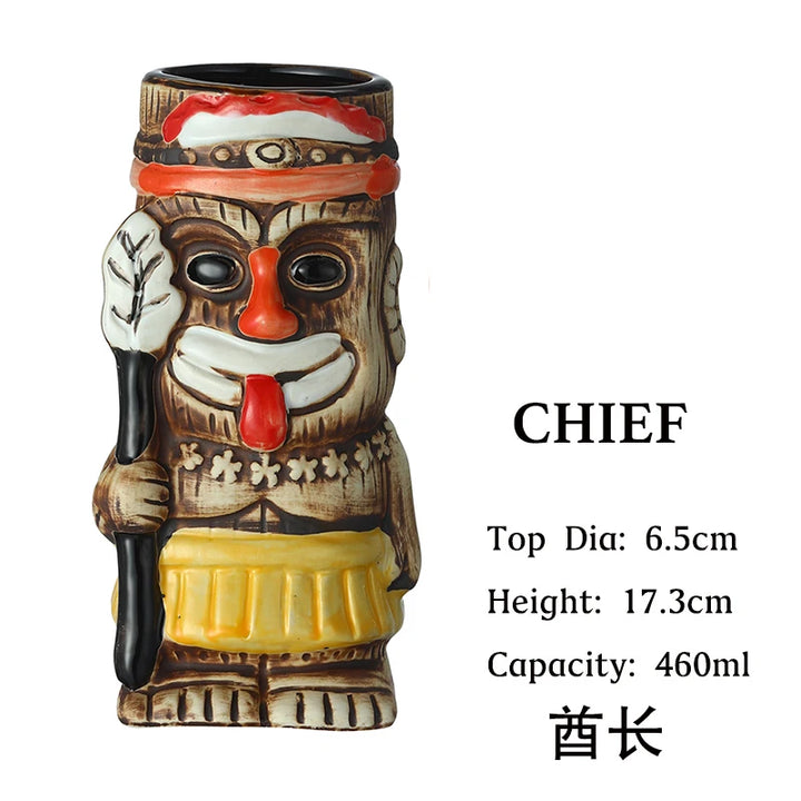 Hawaii Tiki Mugs Cocktail Cup Beer Beverage Mug Wine Mug Ceramic Tiki Mugs