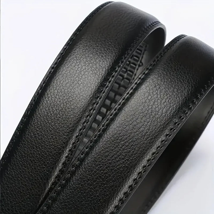 Men Belts Automatic Buckle Belt PU Leather High Quality For Men Leather Strap Casual For Jeans