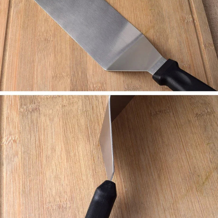 Kitchen Stainless Steel Scraper Cooking Spatula Barbecue Spatula Plate Barbecue Spatula Hamburger Spatula Cooking Utensils