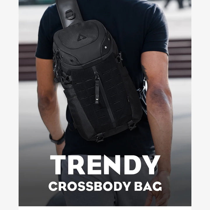 OZUKO Large Capacity Men Shoulder Bag Waterproof Sling Crossbody Bags for Man Short Trip Messenger Bag Fashion Quality Chest Bag