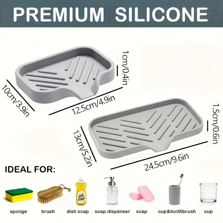 No More Messy Sinks!
This silicone faucet mat doubles as a drying tray for soap, sponges, and dispensers. Waterproof, non-slip, and perfect for keeping your countertop clean and splash-free. 🧼🚰